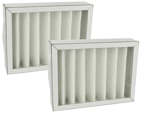 vhbw 2x Luftfilter G4 kompatibel mit Pluggit Avent P180 Lüfter | Badlüfter, Ventilator, Lüftungsgerät - Weiß