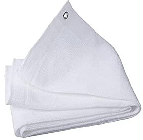 Toile d'ombrage blanche sur mesure avec œillets, 90 % de protection solaire, disponible en 23 tailles, parfait pour pergola