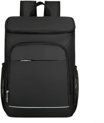 Isolierter Kühlrucksack für Outdoor-Aktivitäten, großes Fassungsvermögen, Wärmedämmung (schwarz)