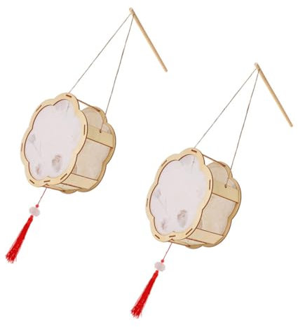 DECHOUS 2sätze Diy Lanternen Bastelset Mit Holzmaterial Floralen Mustern Und Quasten Leicht Und Sicher Festival-dekoration Für Kreative Handwerksprojekte Und Kinderkoordination