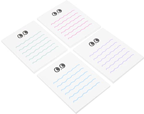 GRIRIW 4 Stück-Pack Notizblöcke ohne Haftbeschichtung aus Papier Praktischer und Glatter Schreibblock für Schüler und Kinder zum Notieren und Organisieren von Aufgaben