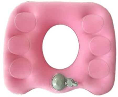 SAVOSWEET Cojín Ortopédico Inflable, Cojín De Asiento De Hemorroides, Cojíns Antiescaras, Almohada Inflable Ortopédica, Cojíns Inflables para El Embarazo, Cóccix, Úlceras De Decúbito, Espalda (Rosa)