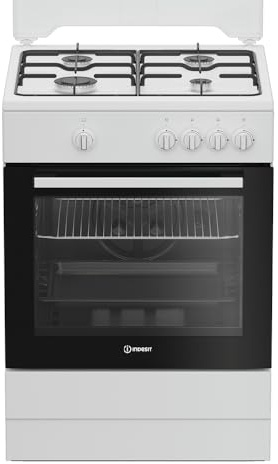 Cucina A Gas I6GGKMW 60 Cm, 4 Fuochi, Forno A Gas, 64 Litri, Click&Clean, Steam&Clean, Timer, Colore Bianco, Classe Energetica A