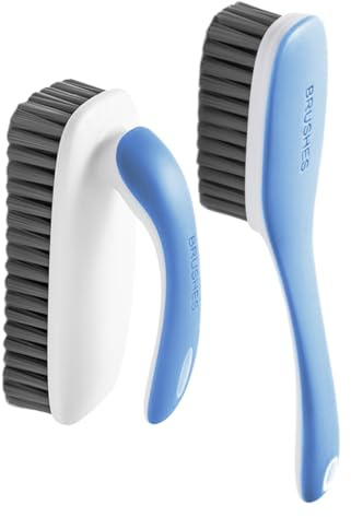 Brosse à linge - Brosse multifonction pour chaussures et vêtements - Brosse à taches | Poignée ergonomique - Outil de nettoyage pour textiles, canapés, tapis, salle de bain, cuisine