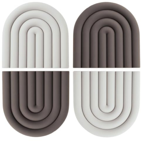 Dessous de Plat Silicone, Maniques en Silicone, Dessous de Plats, Protecteurs de PoêLes Simple, RéSistance à la Chaleur, Protection AntidéRapante, Dessous de Verre et Bols Et décoration, 4 Pièces