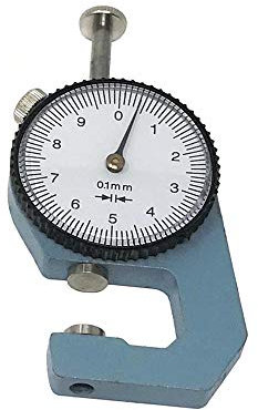 SPESSIMETRO MISURATORE DI SPESSORE DA 0 10 MM DECIMALE MICROMETRO A OROLOGIO