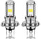 Grandview H4 LED Bulbs, 2pcs White H4 Motorcycle Front Headlight Bulbs, H4 High/Low Beam COB Motorcycle LED Headlight Bulbs (DC 9-80V)