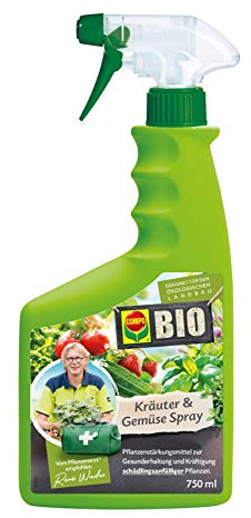 Compo Bio Kräuter & Gemüse Spray AF, Biologisches Pflanzenstärkungsmittel für schädlingsanfällige Pflanzen, empfohlen vom Pflanzenarzt® René Wadas, 750 ml