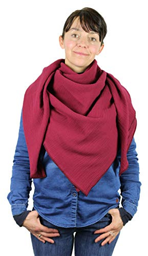 GymStern XXL Musselin Tuch Schal 100% feine Baumwolle 130x130 cm Damenhalstuch Halstuch Musselintuch Musselin Damen Schal Herren Männer