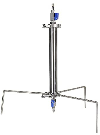 Closed Loop Extractor, Extractor Pressurized Extractor Kit Used to Extract from Plant Leaves, Stainless Steel Vacuum Chamber/Tube 45 Gram with Tripod for Plant Leaves, Herbal & Cosmetic Use