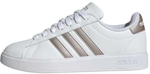adidas Damen Grand Court Cloudfoam Lifestyle Court Comfort Shoes, Cloud White/Platinum Metallic/Platinum Metallic, 40 2/3 EU