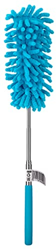 Homeshopa Microfiber Extendable Dusters, Reusable Dusting Brush with Telescoping Pole, Washable Feather Duster Head, Removes Dust & Cleans Windows, Furniture, Home, Office, Assorted Colour (1)