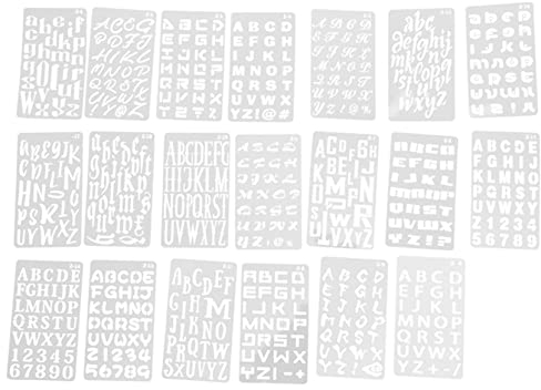 COHEALI 20blätter Wiederverwendbare Schablonen Kompakte Sprühschablonen Haushaltsdruckschablonen Buchstabenschablonen Diy Malschablonen Für Basteln Und Kunsthandwerk