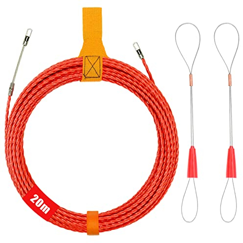 Guia Pasacables Trenzada, Kit de Enhebrado de Cables con 2 Muelle de Guía para Colocación de Cables, Diámetro 4.5 mm
