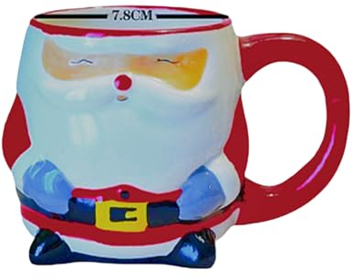 Molinter Weihnachtsbecher Weihnachtsmann Keramische Tassen Kaffee Milch Teetassen Kreative Geschenke 350ML