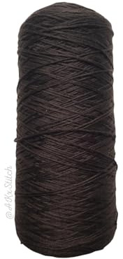 CXC 3371 schwarz braun Kreuzstichgarn Kegel, Farbe passend zu DMC, Stickgarn, Baumwollgarn, Meterware (Vollkegel ca. 800 Meter)