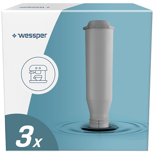 Wessper Cartucce Filtro Acqua per Macchina da Caffè Automatica, Filtro Acqua - Compatibile con Macchine da Caffè Krups F088, Nivona, Siemens, Bosch, AEG - Confezione da 3