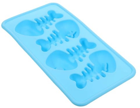 Cabilock 2St Silikonform Eiswürfelbehälter Fondantformen Fischgräte aus Silikon Eisform stitch eiswürfelform ice cube mold fridges Schokoladenform Eismaschine Lutscher Schimmel Tier Tablett