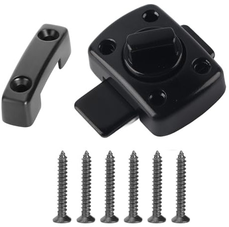 Cerradura antirrobo fija adicional para izquierda y derecha, pestillo de puerta giratorio bidireccional de aleación de zinc Cerradura antigua Pestillos de puerta Cerradura de