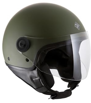 Tucano Urbano El'Jettin 6.0 Demi-Jethelm Unisex Motorradhelm Polycarbonat Motorradhelm Small Fit Helmschale XS-M L-XXL Helm Sommer Winter zugelassen ECE 22.06 grün matt Größe 2XL