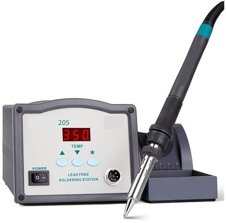 BINGNU Kit de Station de Fer à souder, Station De Soudage Numérique ESD À Température Constante Réglable, Haute Fréquence, sans Plomb, 150W Chauffage Rapide(CSD-205)