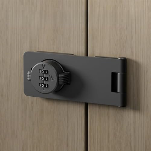 Zahlenschloss für Zimmertüren, Safes und Schränke, sicheres Passwortschutzsystem (Grau, 11,4 cm)