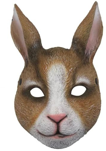 Vobumix Ostern-Kaninchen-Maske, Hasen-Maskerade-Maske, Vollgesichtsmaske, kostüm-zubehör Für Ostern, Party, Nachtclub, Karneval