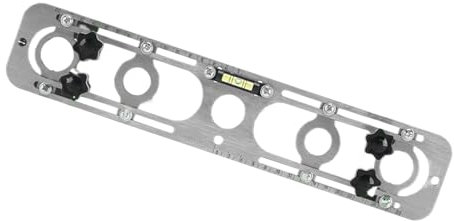 Niveleur de niveau de tuyau d'eau froide et chaude, support de fixation en métal, support de pommeau de douche, aide à l'alignement réglable, construction en acier inoxydable, 35 x 7 cm, pour