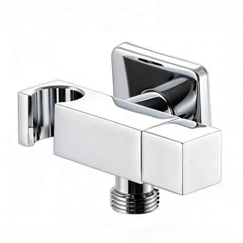 suaywo Support de douche à main, support universel pour pommeau | Support de pommeau de douche avec vanne marche/arrêt, adapté pour salles de bain privées, salles de bain invité.