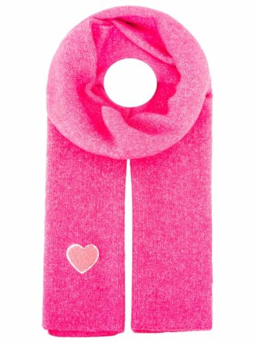 Zwillingsherz Damenschal mit Herz-Patch - Eleganter Schal Freizeitschal Winterschal – Tuch für Frauen Damen Mädchen - Hochwertiger Herbstschal - Frühjahr Herbst Winter