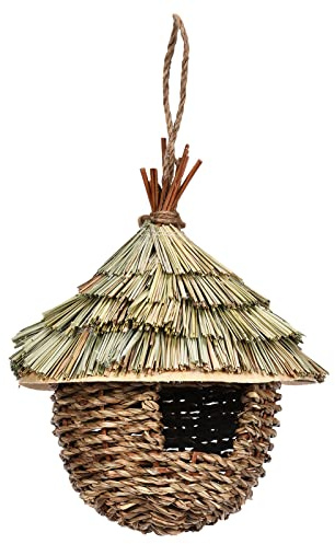 BUBEFSKD Nid De Perroquet Tissé Suspendu Nid D'oiseau Cage À Œufs Maison Décorative D'extérieur Naturelle Fournitures pour Animaux De Compagnie Maisons À Bourdonnement pour Suspension Extérieure