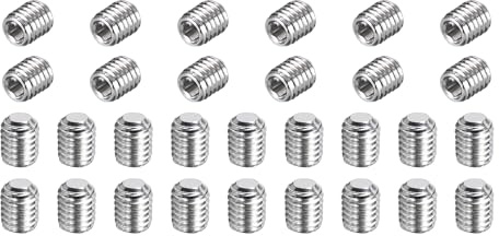 QUARKZMAN 50 Stück M5-0.8 x 6mm Madenschrauben Innensechskant-Schrauben | Innen-Sechskant-Antrieb, 304 Edelstahl, Cup Point, Für Badezimmerarmaturen, Möbelreparatur DIY-Projekt
