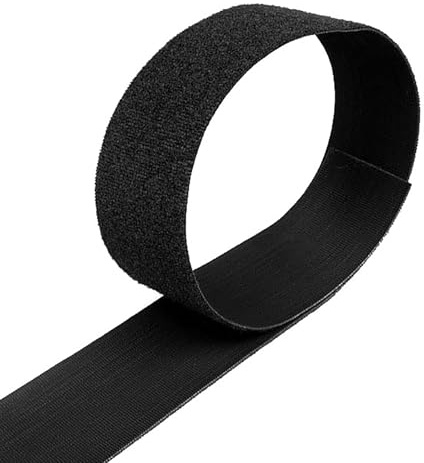 VELCRO Märke ONE-WRAP Back-to-Back tejprulle, svart återanvändbart självgreppande omslag för kabelhantering och paketering, 25 mm standard, 50 mm kraftig, 107 mm extra bred kraftig (25 mm x 3 m)