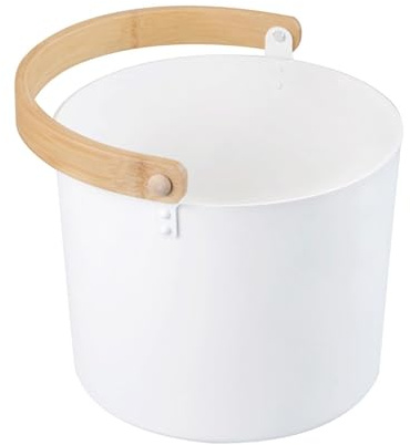 Kit Sauna SteamLux - Ensemble seau en aluminium de 7 litres, louche avec | manche long, tonneau pour sauna, accessoire pour systèmes d'eau chaude thermale, outil pour verser la vapeur