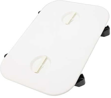 aqxreight Titolo: Boccaporto di Accesso Marino, Piastra di Coperta per Barca in Nylon 10,31 X 15,47 Pollici Botola di Ispezione Rettangolare Copertura Antiscivolo Maniglia Incorporata (White)