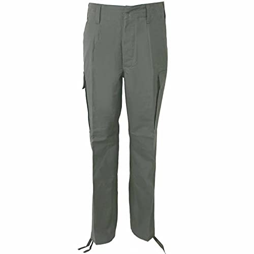 Leo Köhler Pantaloni da campo originali dell'esercito tedesco Moleskin, 100% cotone, robusti e collaudati e 1 paio di elastici per pantaloni in nero, realizzati secondo TL