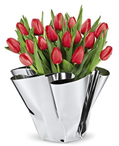 PHILIPPI - Margeaux Vase - Edelstahlvase von Hand gefaltet - ideal für Tulpen, Rosen, Dekoobjekt
