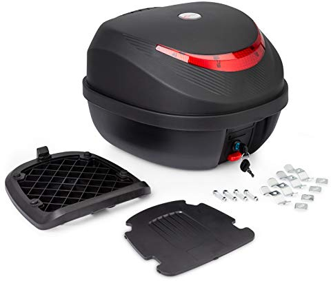 Motorradkoffer Top Case Motorradtasche Rollerkoffer Motorrad 35L Schwarz