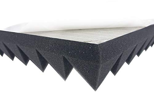 Pyramidenschaumstoff TYP 100x50x5 SELBSTKLEBEND Akustikschaumstoff Schalldämmmatten zur effektiven Akustik Dämmung