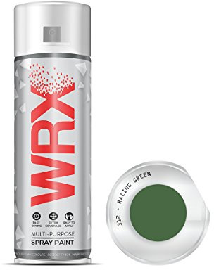 WRX Spray Paint Quality Brilliant Colours Perfect Finish All Purpose Interior Exterior Art Crafts Auto Home Furniture Garden (Racing Green)