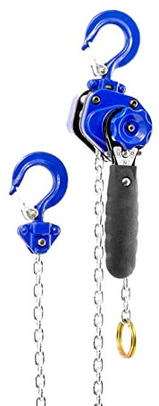 Pallit Mini polipasto de palanca POCKET | 250 kg | ¡SML_100546! longitud de cadena | robusta carcasa de aluminio | extra ligero | incl. bolsa de cinturón