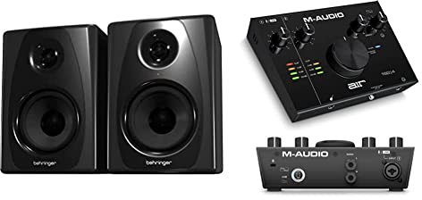 Behringer 50USB-Studio Monitor (Paar) & M-Audio AIR 192 | 4-2-in-2-out-USB-Audio-Interface mit ProTools und Ableton Live Record-ing-Software mit Studio-Effekten und virtuellen Instrumenten