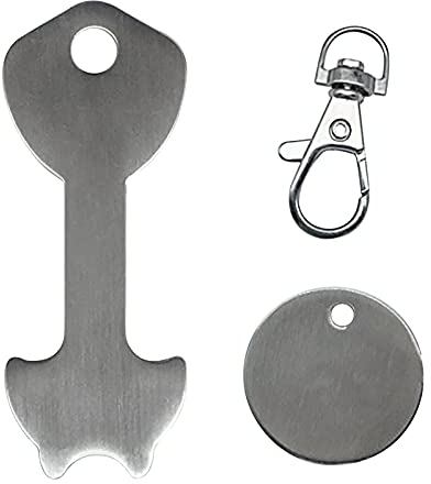 SISAY Fichas para Carro Compra, Extractor de Carro de la Compra de Acero Inoxidable, Chip de Carrito de Compras Extraíble, Llavero para Carros de la Compra