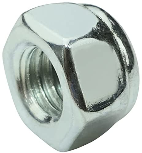 AERZETIX - C58257 - Set di 25 dadi esagonali di bloccaggio M4 - dadi autobloccanti con anello in nylon - filettatura metrica - in acciaio zincato - colore argento