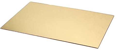 Spiegel 44x29cm Goldene Schlagbrettplatte Selbstklebend | 3-lagig, Acryl Pvc, Selbstgemacht Rohling mit Schutzfolie, Hitzebeständig und Formstabil, Leicht Anzubringen