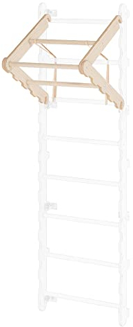 MAMOI® Klimmzugstange für sprossenwand | Sprossenwand klimmzugstange | Sprossenwand zubehör | Klimmzugbügel für Sprossenwand | Reckstange Klimmzug Turnstange | CE | 100% ECO | Made in EU