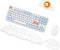 Wasarmir Cloud Handballenauflage Tastatur Maus Set, Weiche Memory-Schaum Ergonomische Tastatur Handgelenkstützen mit Rutschfeste Unterseite, Armlehne Tastatur Maus für Spiele Heim Büro, Weiß