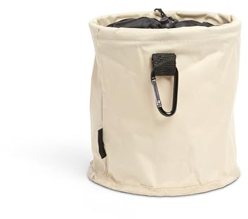 Vencier Large Peg Bag with Drawstring Closure, Hanger Clips, and Hanging Snap Hook for Outdoor Use -Waterproof (Beige)