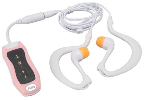 Elprico Lecteur MP3 de Natation étanche, Mémoire 8 Go, Lecteur de Musique USB 2.0 Rechargeable IPX8, pour Les Nageurs, Les Sports Nautiques et Les Activités sous-Marines