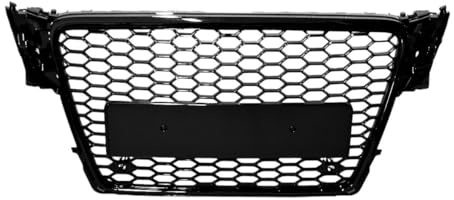 Kompatibel mit A4 B8 8K Kühlergrill Wabengrill PDC Front Grill Schwarz Glanz 07-12